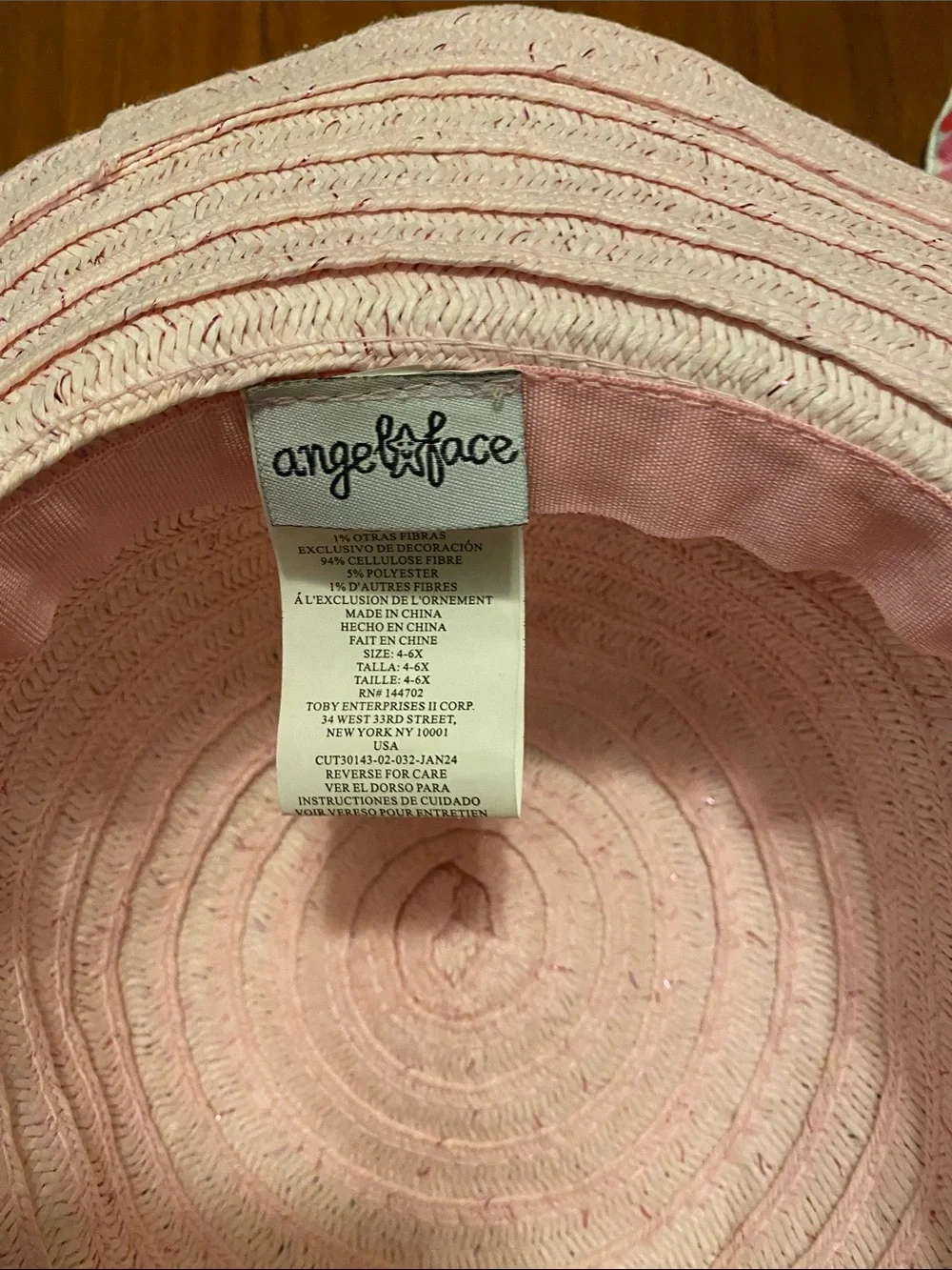 Kids Pink Sun Hat Set– Cute Pink Patterned Summer Hat